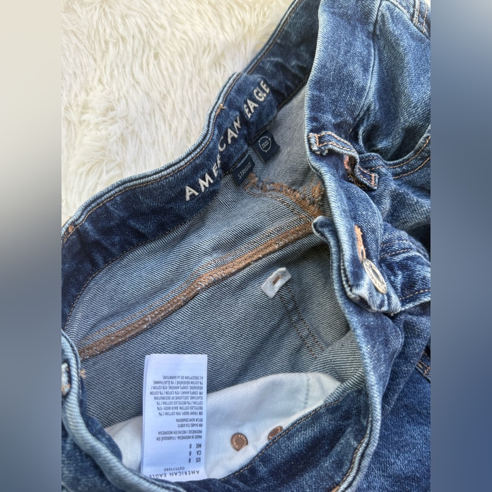 American Eagle Outfitters Dark Blue Jean Shorts - Picture 4 of 4